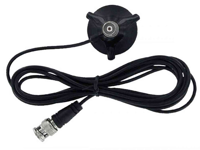 Magneetvoetje ø35mm met sterke magneet en 2.4mtr RG174 kabel