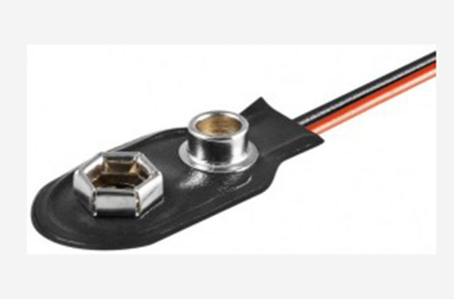 Batterijclip voor 9V batterij I-versie