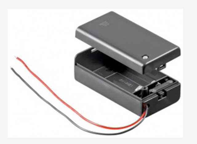 Batterijhouder voor 1x 9V batterij met kabel aansluiting