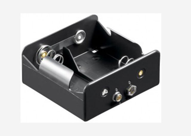 Batterijhouder 2x Monocel (D) drukknopaansluiting - RoHS