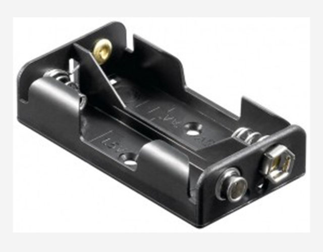 Batterijhouder 2x Penlight (AA) drukknopaansluiting