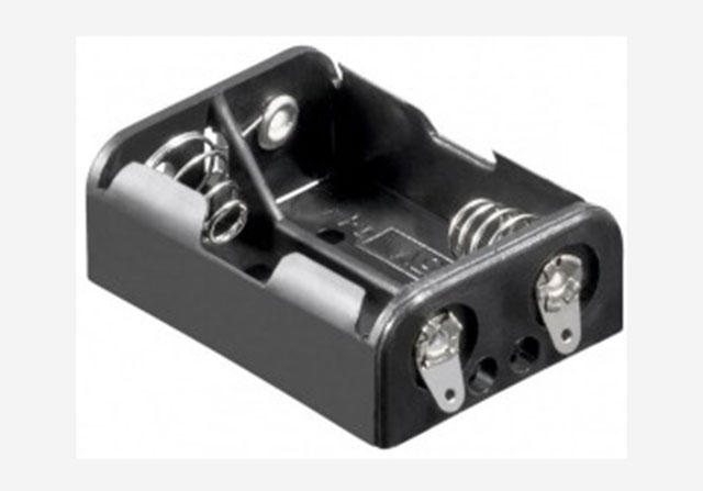 Batterijhouder 2x Ladycel (N) soldeeraansluiting