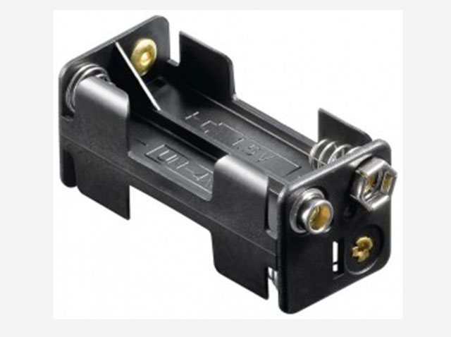 Batterijhouder 4x Microcel (AAA) drukknopaansluiting - RoHS