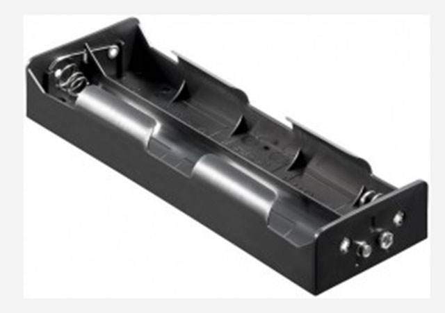 Batterijhouder 6x Monocel (D) drukknopaansluiting (3x2)