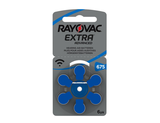 Zinc-Air 1,4V 630mAh Ø11,6x5,35mm, oa: 675AE, 675HPX, PR44