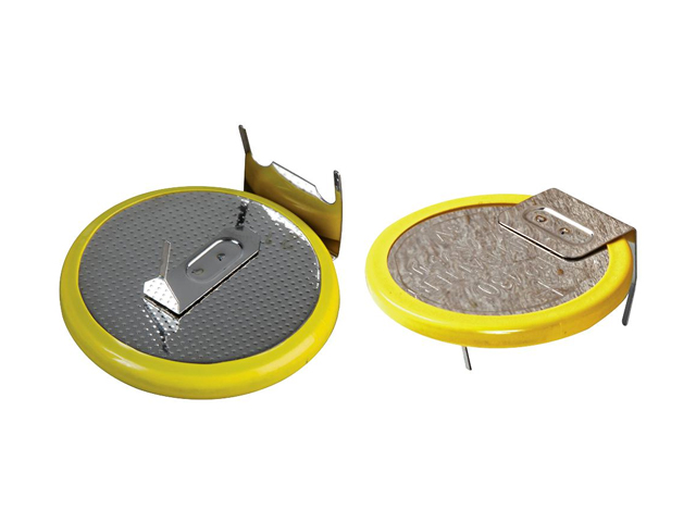 CR2430, Ø24.5x3.0mm 3.0V 270mAh Soldeer Liggend print