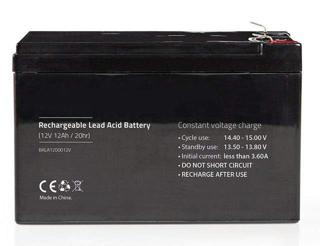 Lead battery 12V, 12Ah, dim:(LxWxH) 151x98x95mm