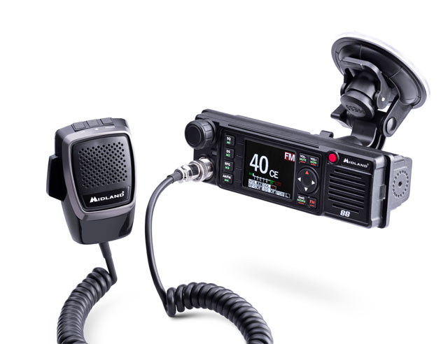 CB Radio, 40 Multi kan. FM/AM Extra compact formaat en 12/24V