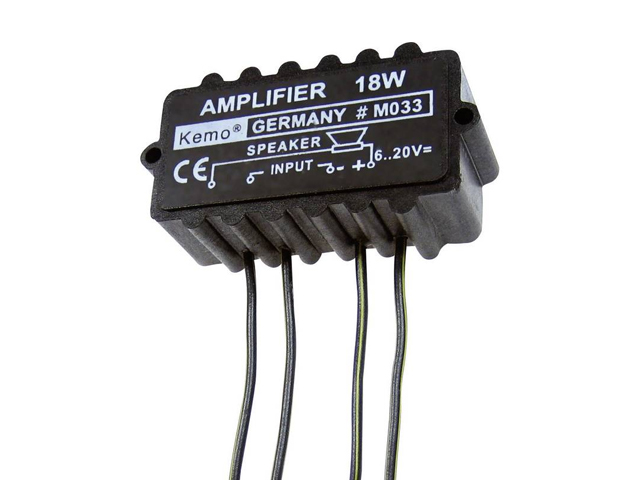 Mono-versterker Module 9V-12V-18V-20 V/DC 18W 4Ohm voor scanners