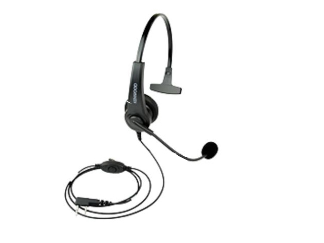 Enkelzijdige headset met boommike met PTT. TK-3301