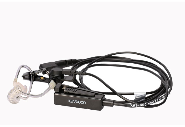 Handpalmmicrofoon ( ruisonderdrukkend/2 draden) met oortelefoon.