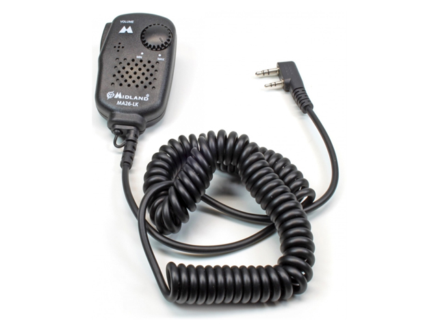 Speakermike met volume en oortelefoon plug 2pins L-shape Kenwood