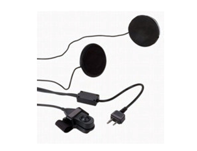 Helmset met 2 platte plastic oordopjes