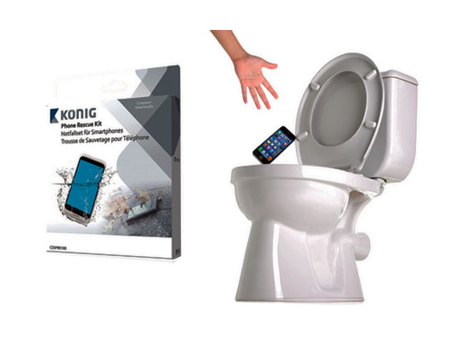 Reddingsset voor het verwijderen van water uit telefoons etc..