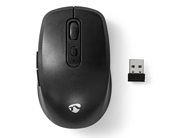 Draadloze 6 knops optische muis met USB dongle 1600dpi