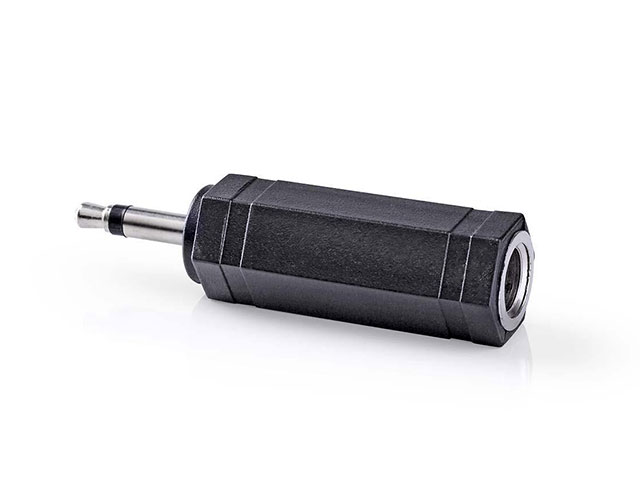 Male 3,5mm mono jack - female 6,3mm mono jack - RoHS