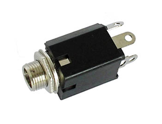 Jack chassisdeel 6,3 mm mono Geisol. met ingebouwde schakelaar