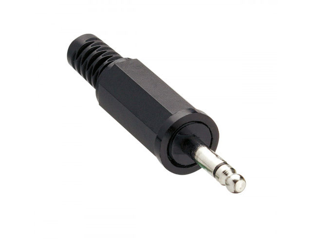 Jack steker 2,5 mm mono plastic bolkop.