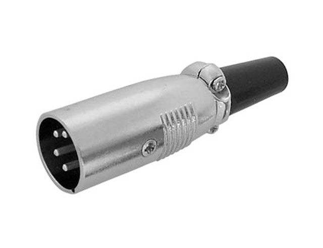 XLR 4P Male kabeldeel vernikkeld