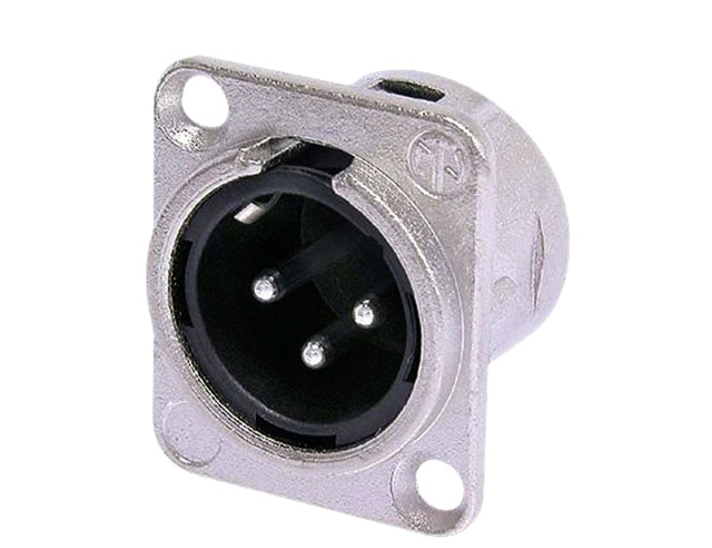XLR 3P Male chassis mount (solder)  Neutrik