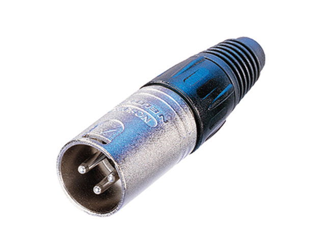 XLR 3P Male kabeldeel robuuste uitvoering met trekontlasting