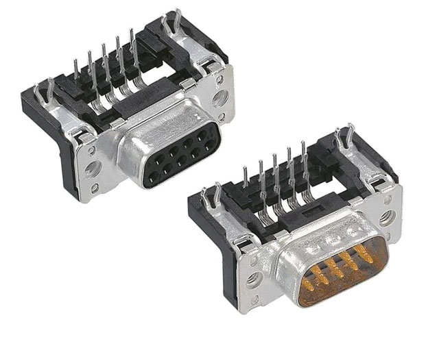 Sub-D connector print haaks 2,54mm female 9-polig - Assmann - Ro