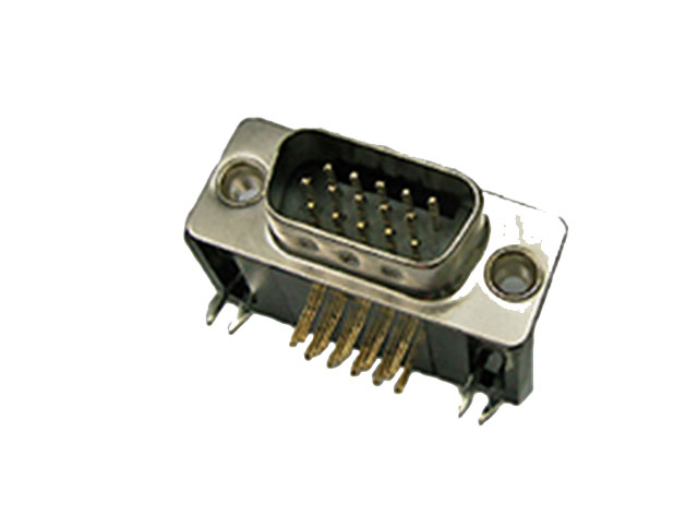 Sub D high density connector Male 15 pole perpendicular print
