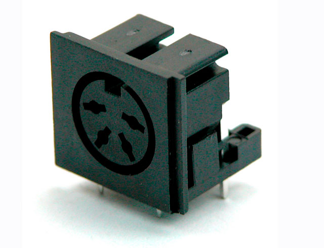 DIN chassisdeel - 4-polig print haaks - Lumberg