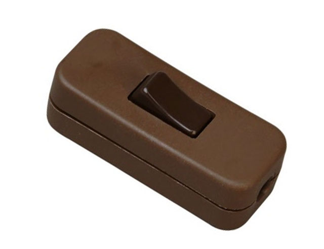 Rocker switch cord brown 4Amp