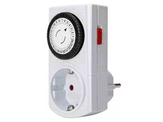 Stopcontact tijdschakelklok met dagprogramma max.3500W