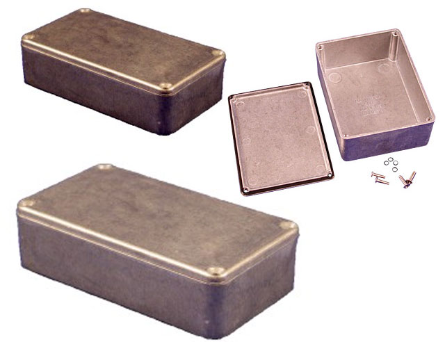 Kast spuitgiet aluminium (LxBxH) 118,5x93,5x34mm naturel Hammond