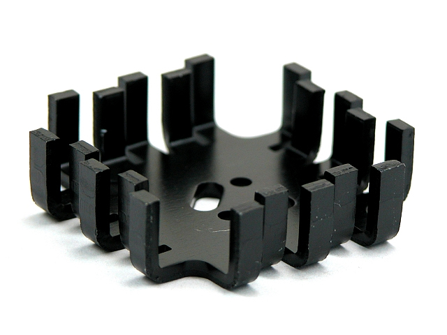 Finger cooling profile 45x45x12.7mm - black - uni-bore