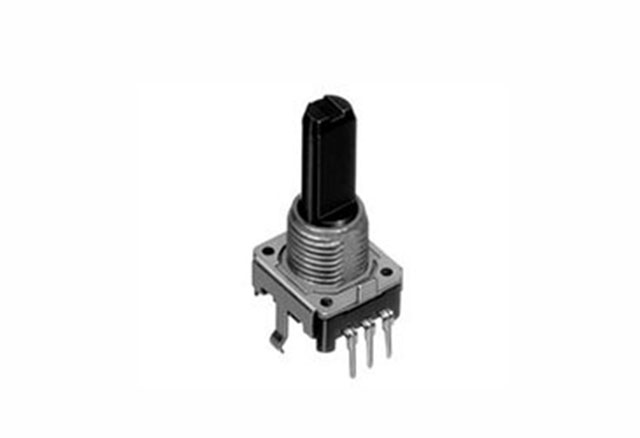 Incremental Rotary Encoder, 12mm,Vertical, 24Detents,24 Pulses