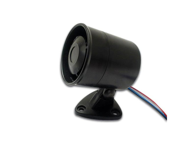 Mini piezo sirene 12Vdc, 300mA, 115dB, draadaansluiting
