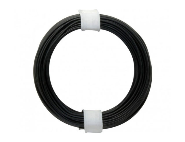 Montagedraad ø0,5mm 10m - zwart - massief - blister