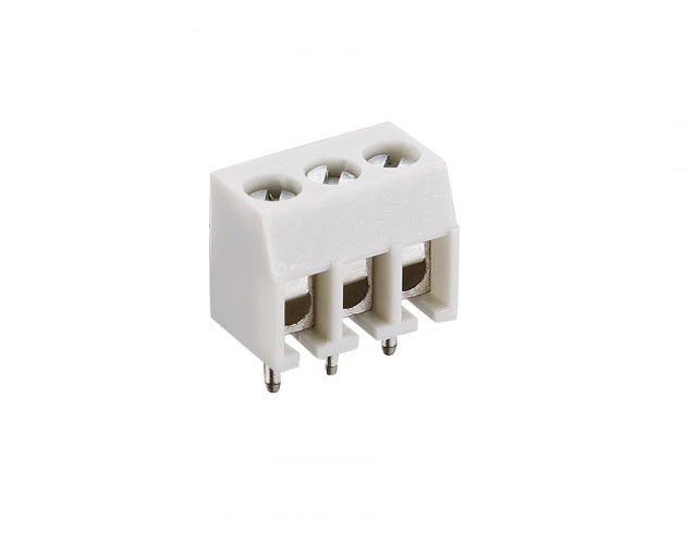 Printkroonsteen 3 voudig, penafstand 3.5mm 6A 250V.