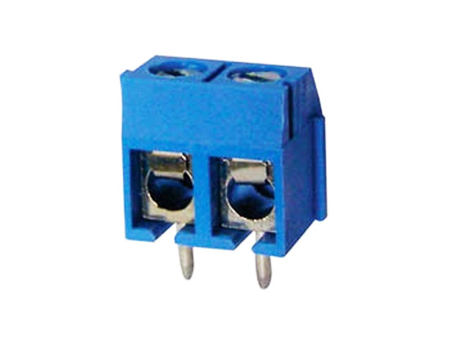 Printkroonsteen 2 voudig aanrijgbaar, penafstand 5.08mm.