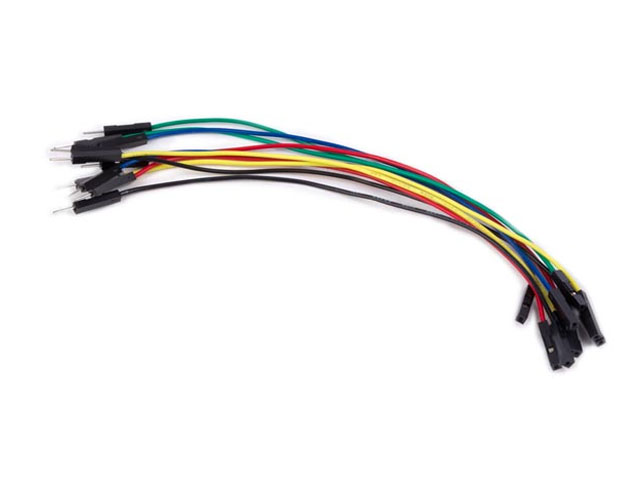 Set van 10 draadbrug kabels met 1x Male en 1x Female 15cm