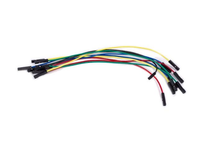 Set van 10 draadbrug kabels met 1x Female en 1x Female 15cm