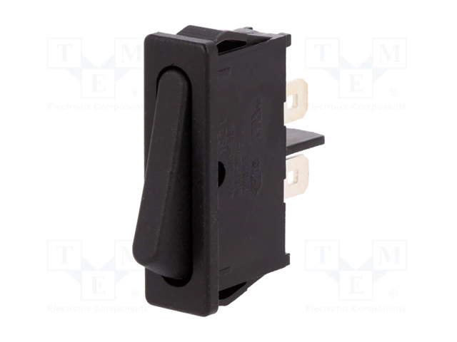Built-in rocker switch on-off Black Single pole 250V 4A 6.8X27mm