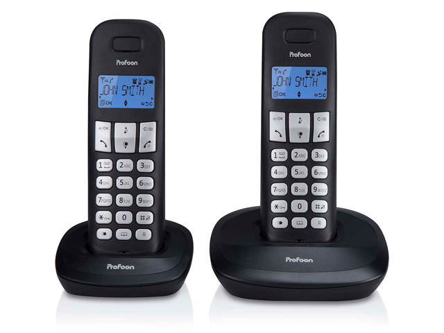 Draadloze telefoon Profoon DECT met 2 handsets