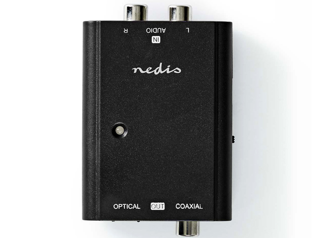 Ingang:2x RCA Fem naar uitgang 1x S/PDIF Fem / 1x TosLink Fem