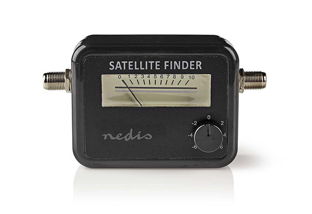 Signaalsterktemeter voor het uitrichten van satelliet schotels.