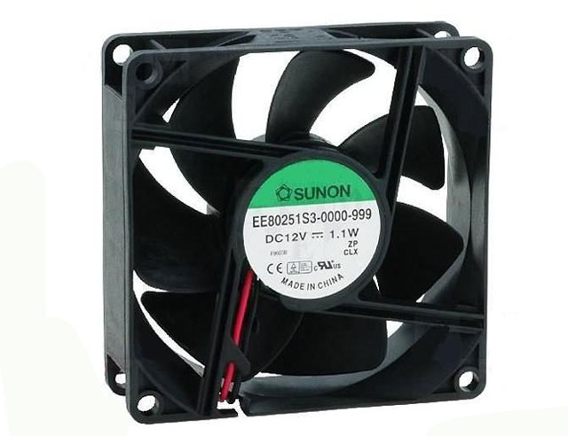 Ventilator 80x80x25mm 12Vdc 55,77m³/uur 28dBA - glijlager Sunon