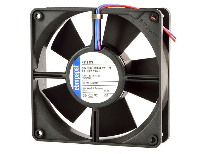 Ventilator 119x119x32mm 12V met temperatuurregeling Papst